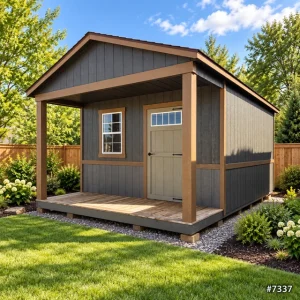 12x20 Painted Cabin 7337-image