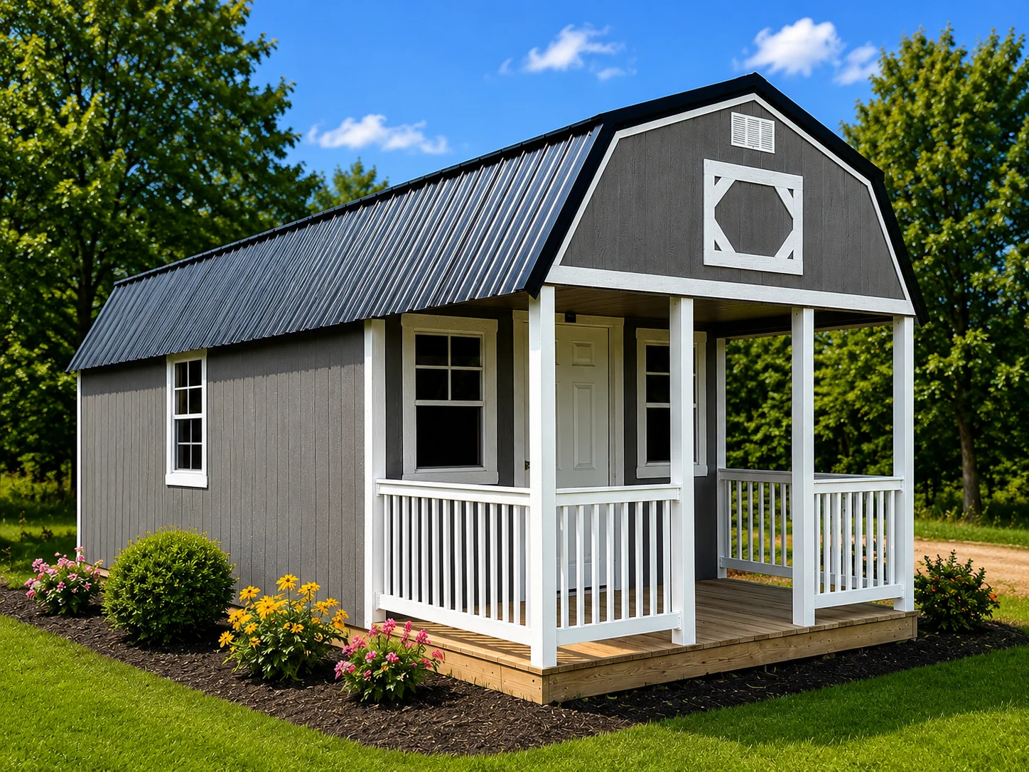 12x26 Lofted Cabin PLCA938 Rental Return-image