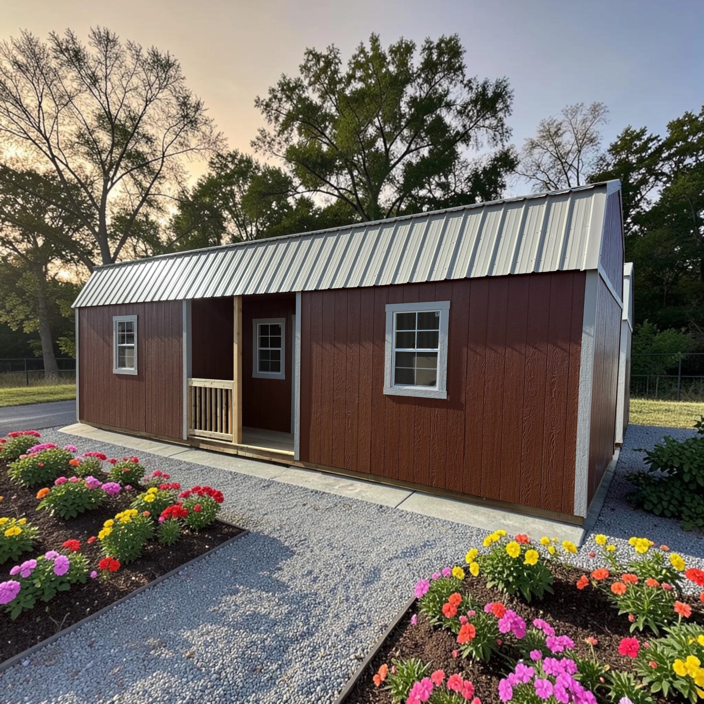 12x32 Lofted Barn Cabin 292598X-image